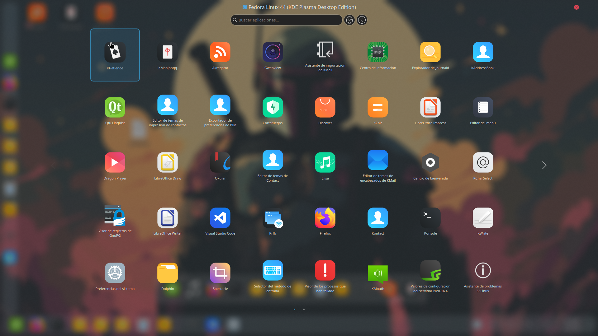 Lanzador de aplicaciones PunchiMenu en Pantalla Completa